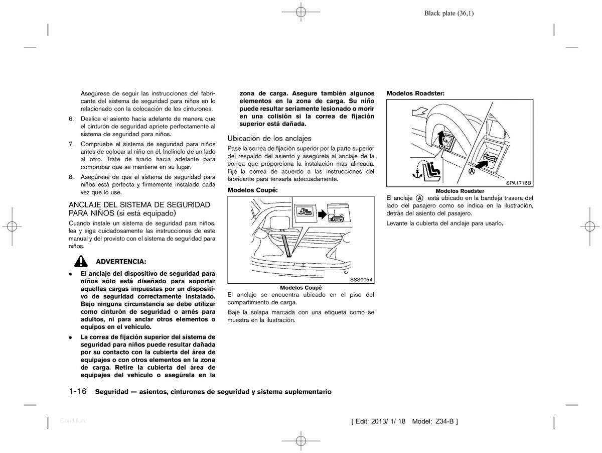 Nissan 370Z manual del propietario / page 37