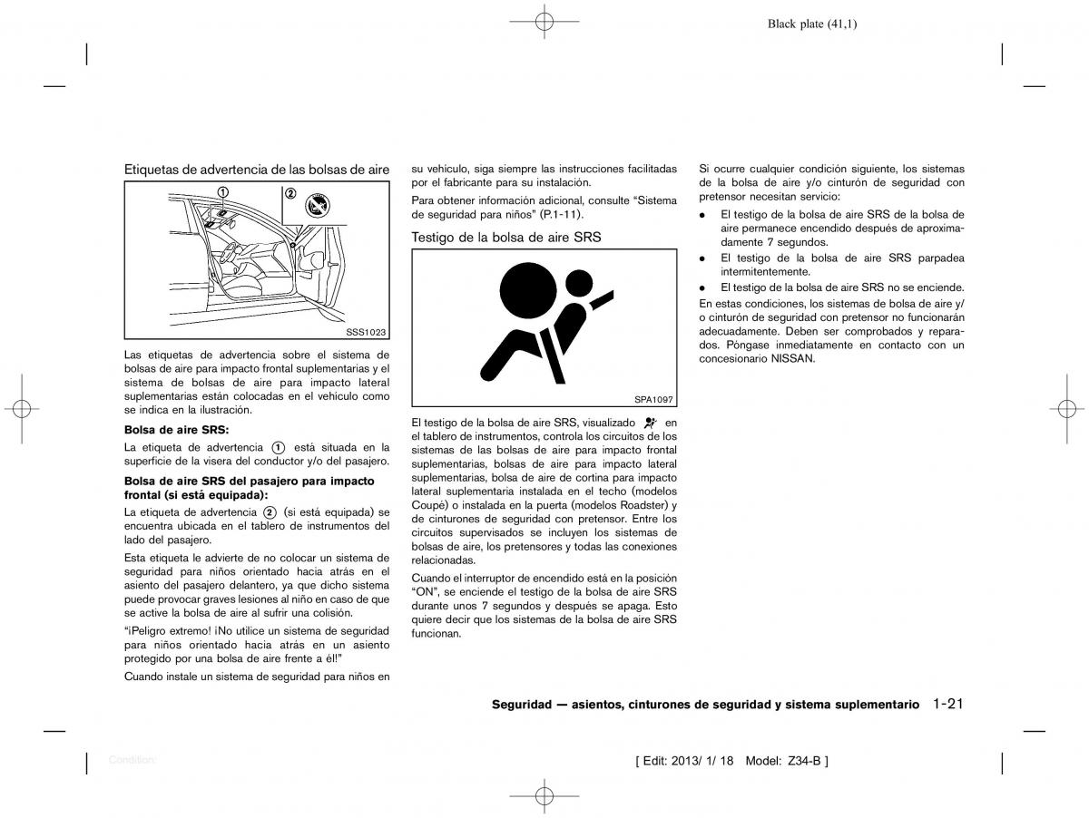 Nissan 370Z manual del propietario / page 42