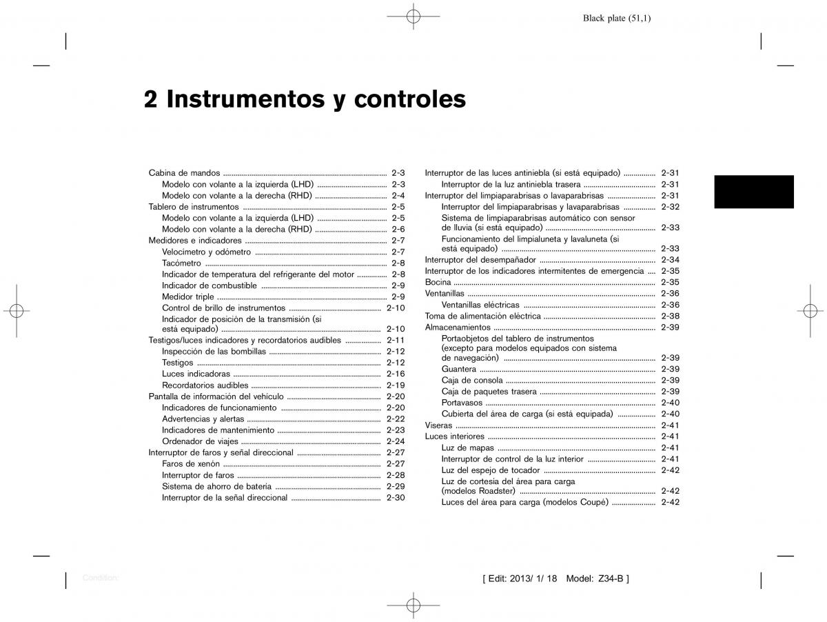 Nissan 370Z manual del propietario / page 52