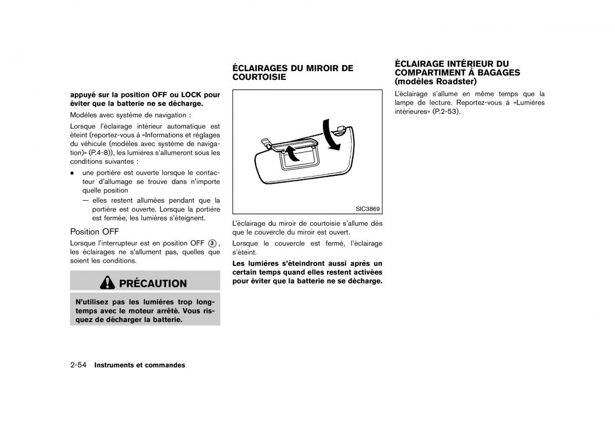 Nissan 370Z manuel du proprietaire / page 123