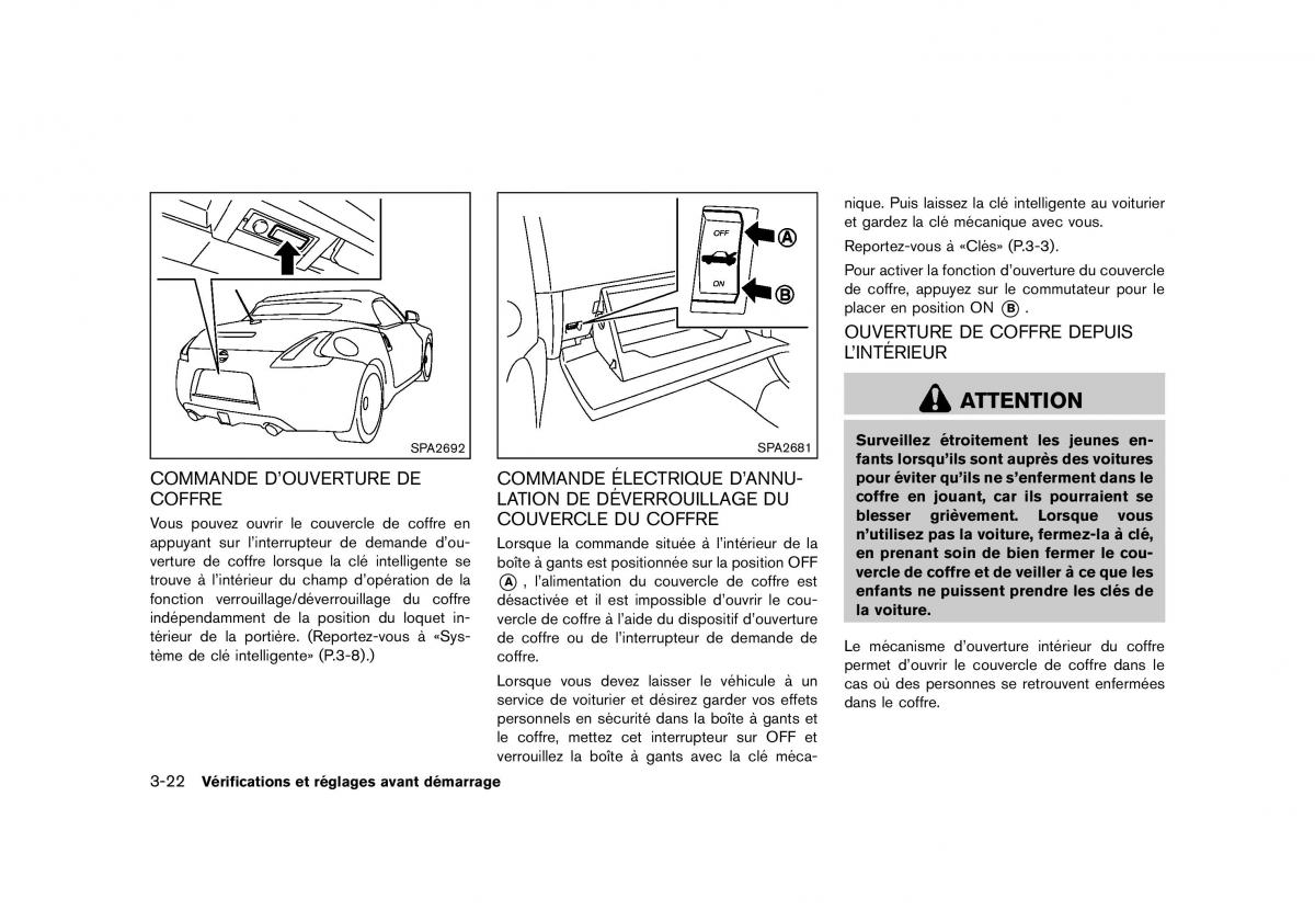 Nissan 370Z manuel du proprietaire / page 157