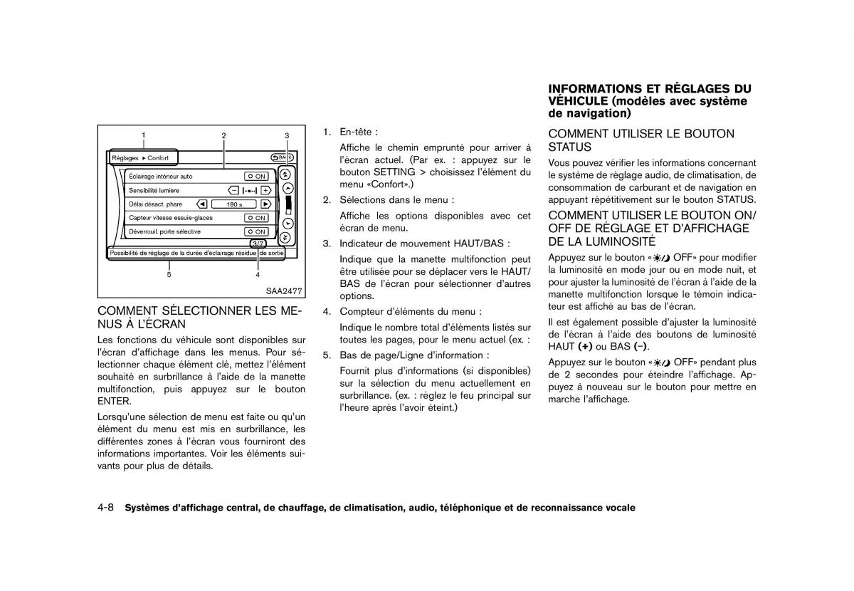 Nissan 370Z manuel du proprietaire / page 187