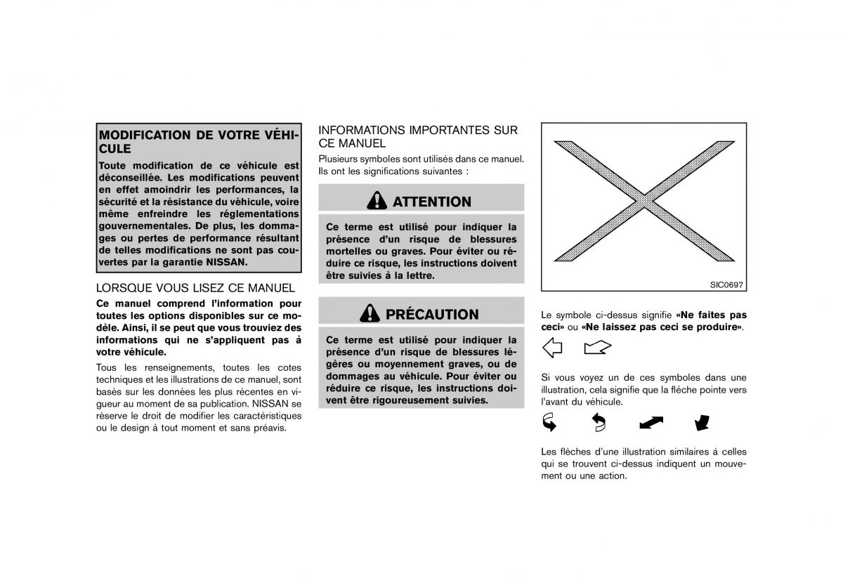 Nissan 370Z manuel du proprietaire / page 2