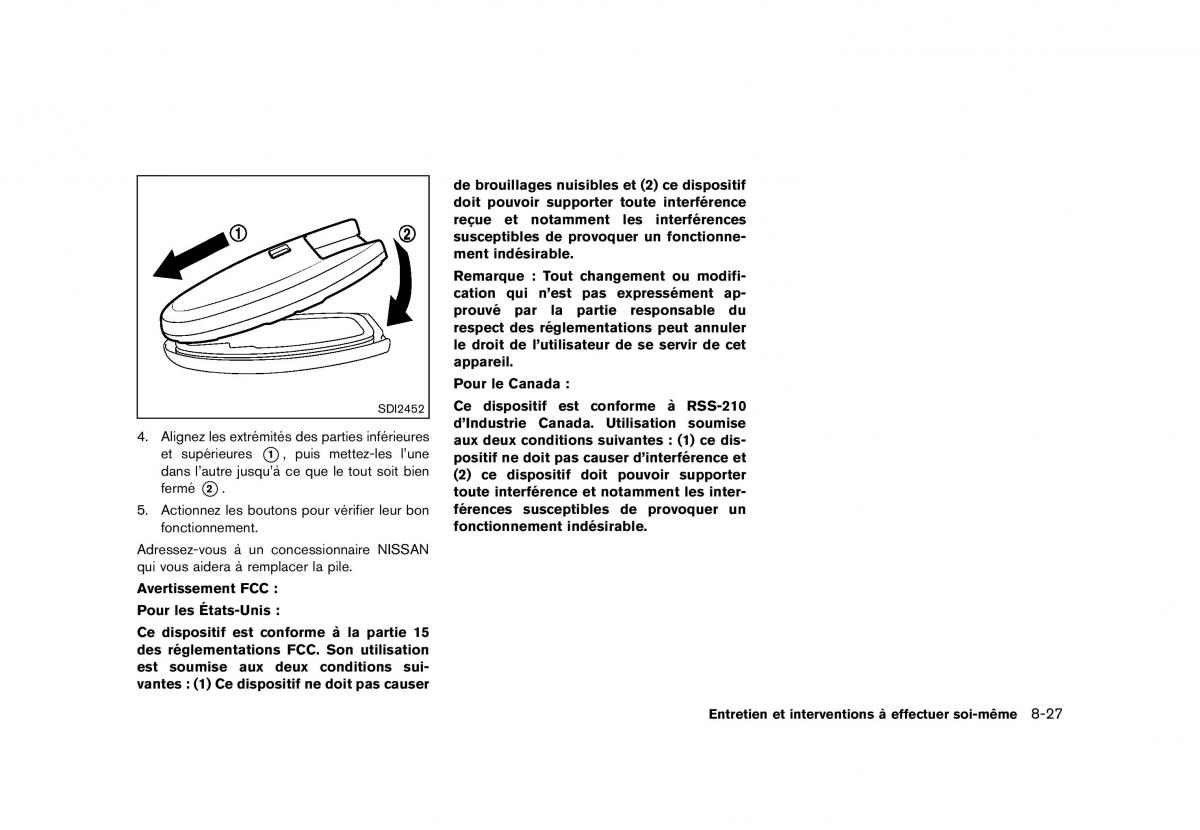 Nissan 370Z manuel du proprietaire / page 418