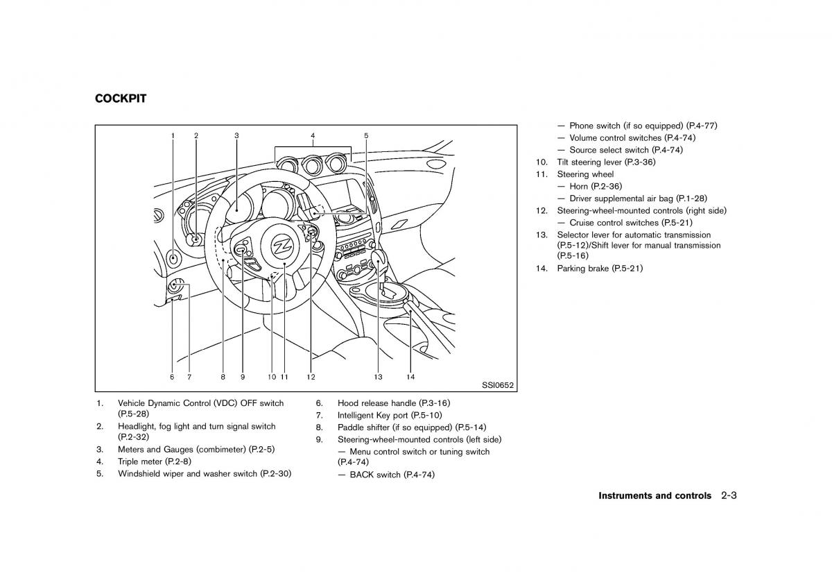 Nissan 370Z owners manual / page 67