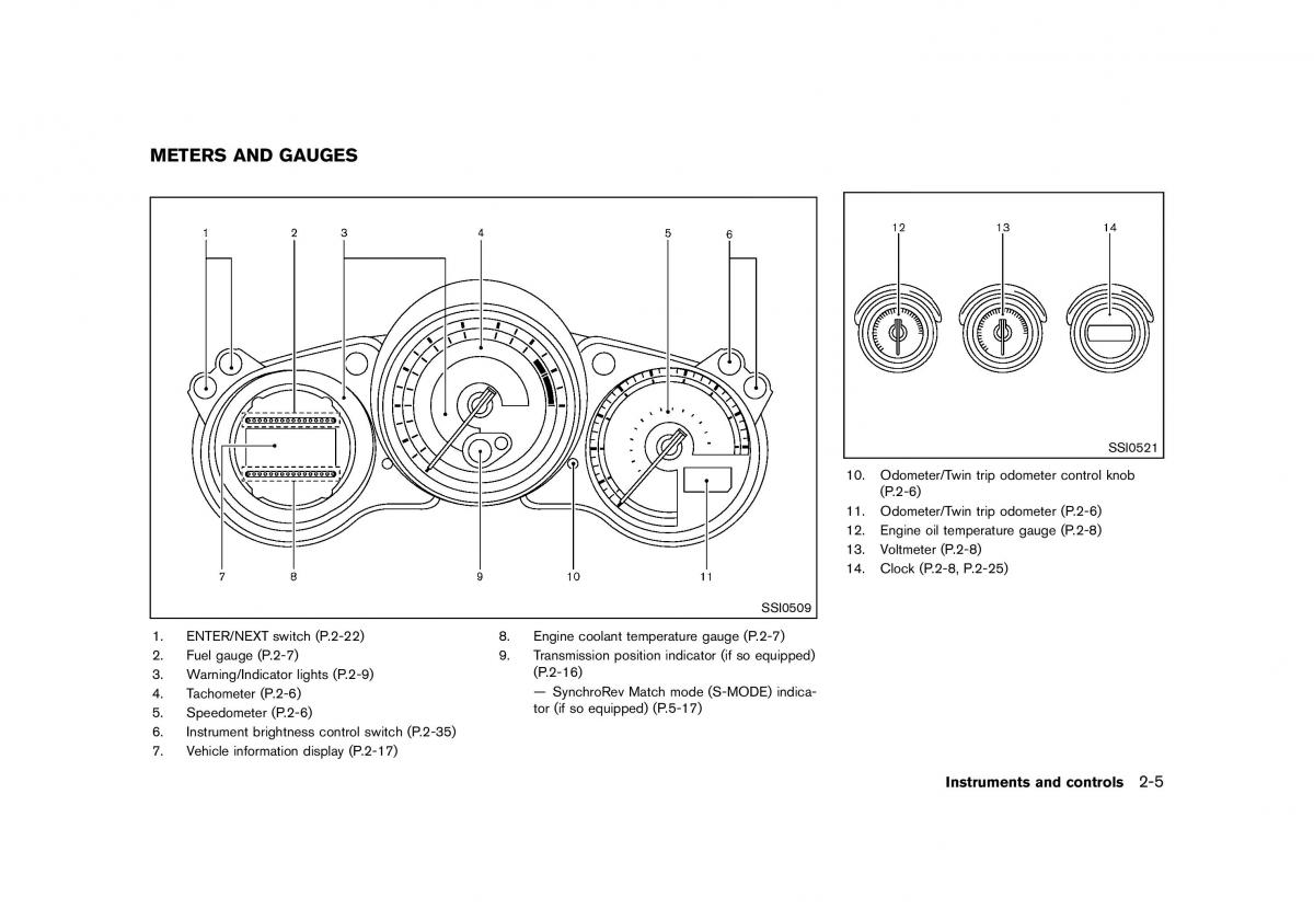 Nissan 370Z owners manual / page 69