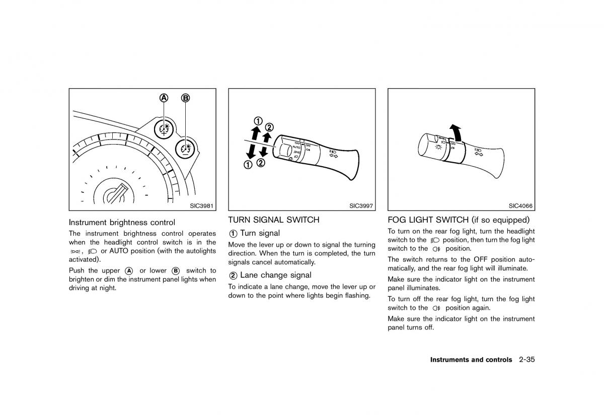 Nissan 370Z owners manual / page 99