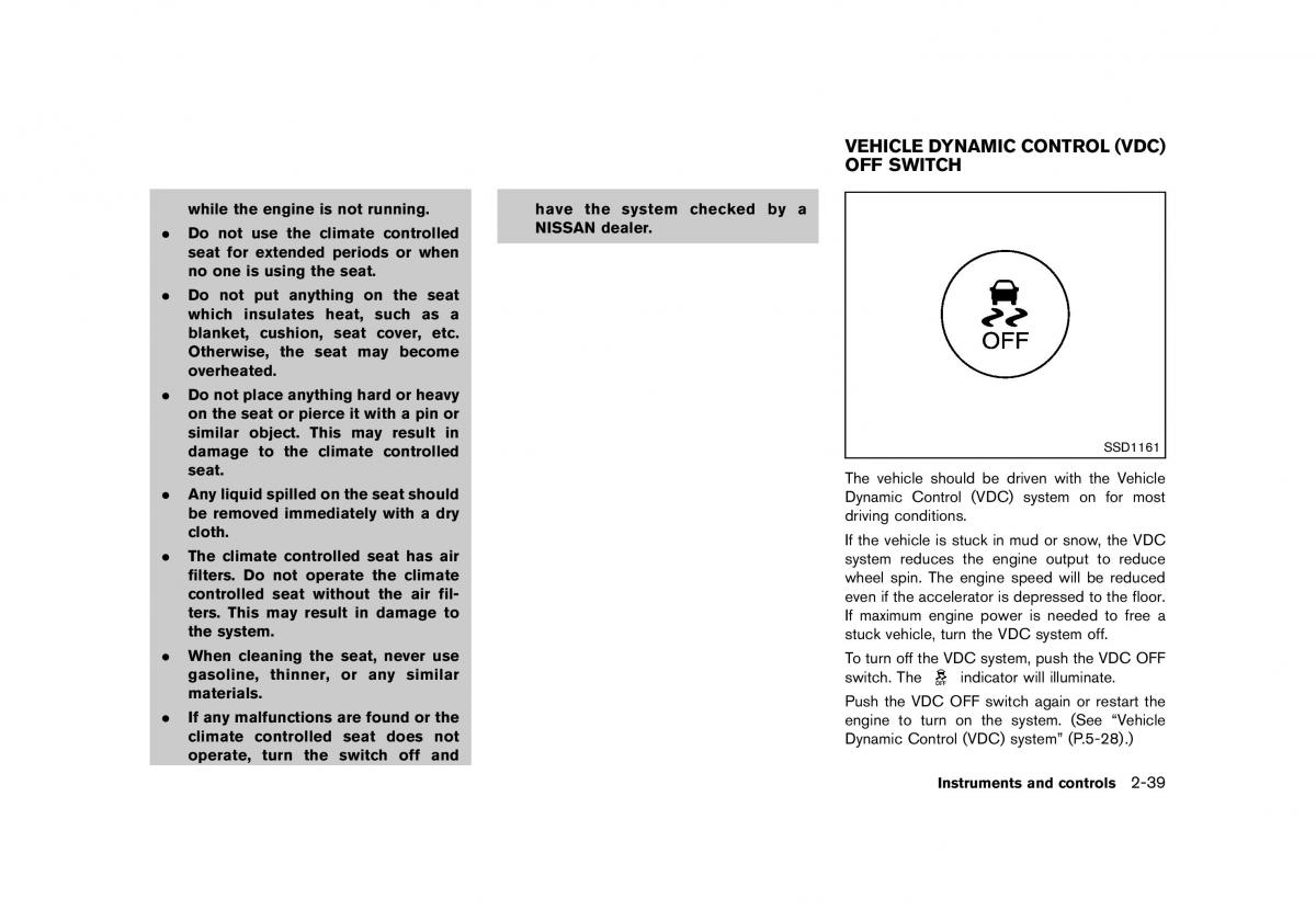 Nissan 370Z owners manual / page 103