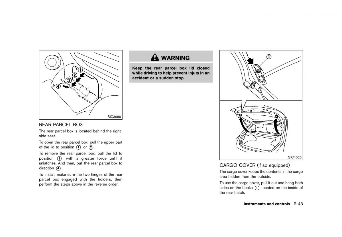 Nissan 370Z owners manual / page 107