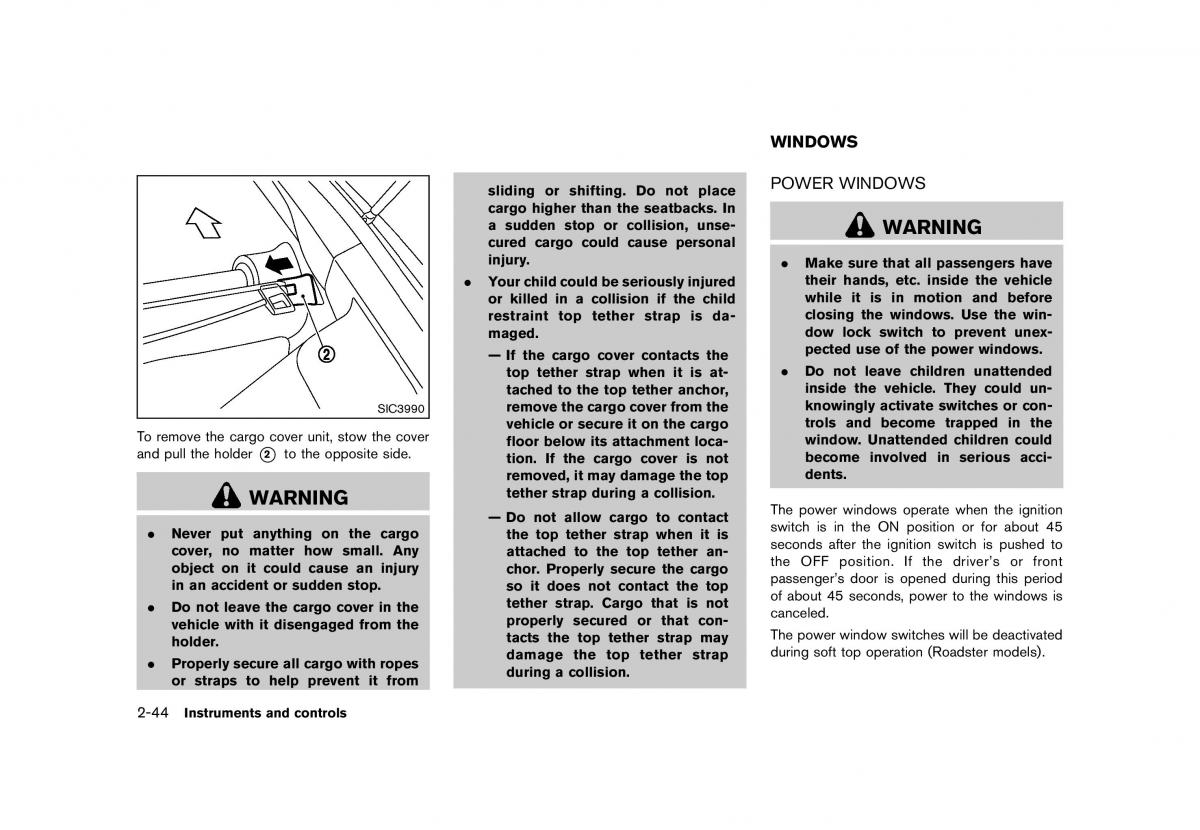 Nissan 370Z owners manual / page 108