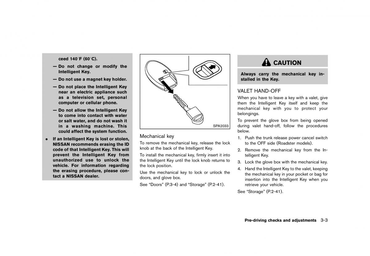 Nissan 370Z owners manual / page 125