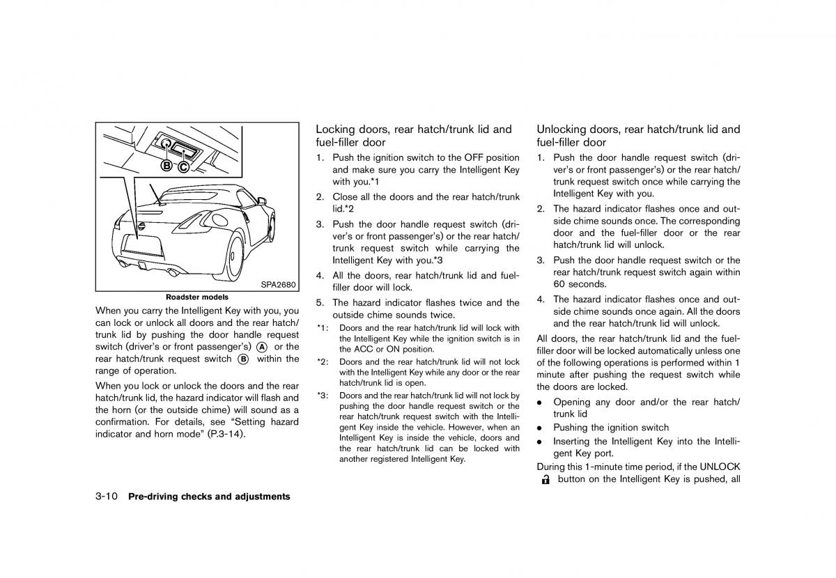 Nissan 370Z owners manual / page 132