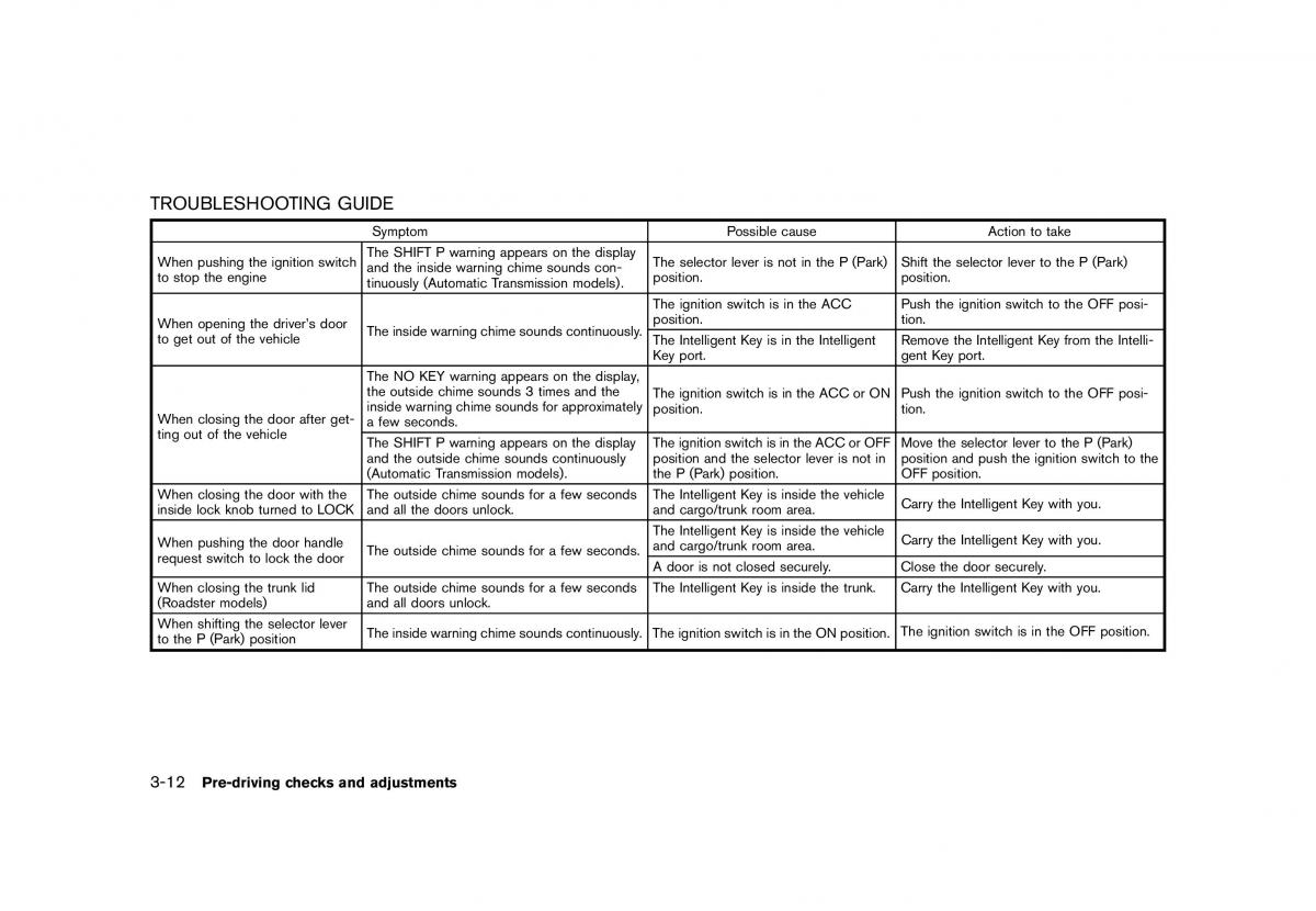 Nissan 370Z owners manual / page 134