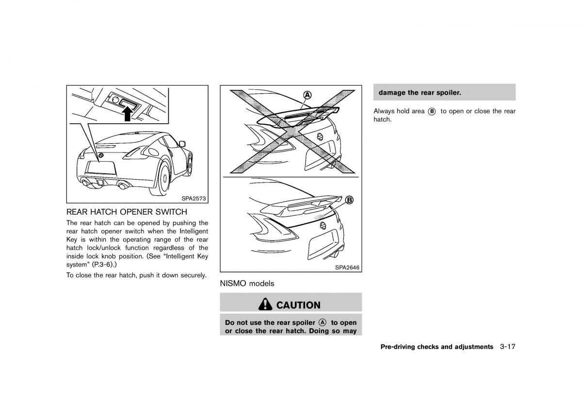 Nissan 370Z owners manual / page 139