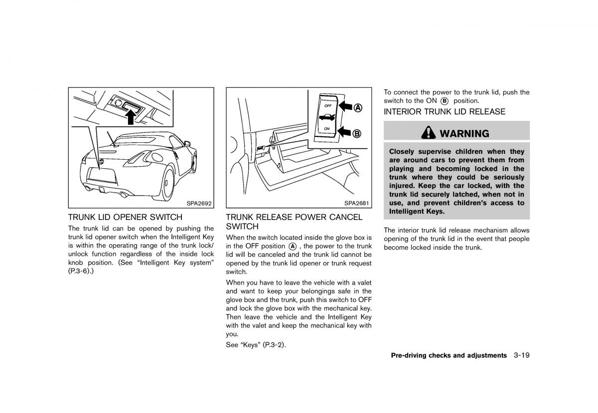 Nissan 370Z owners manual / page 141