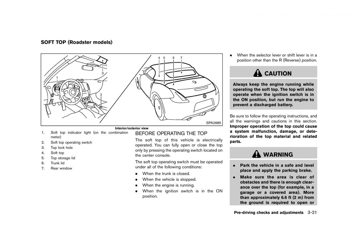 Nissan 370Z owners manual / page 143