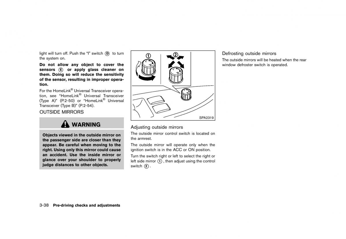 Nissan 370Z owners manual / page 160