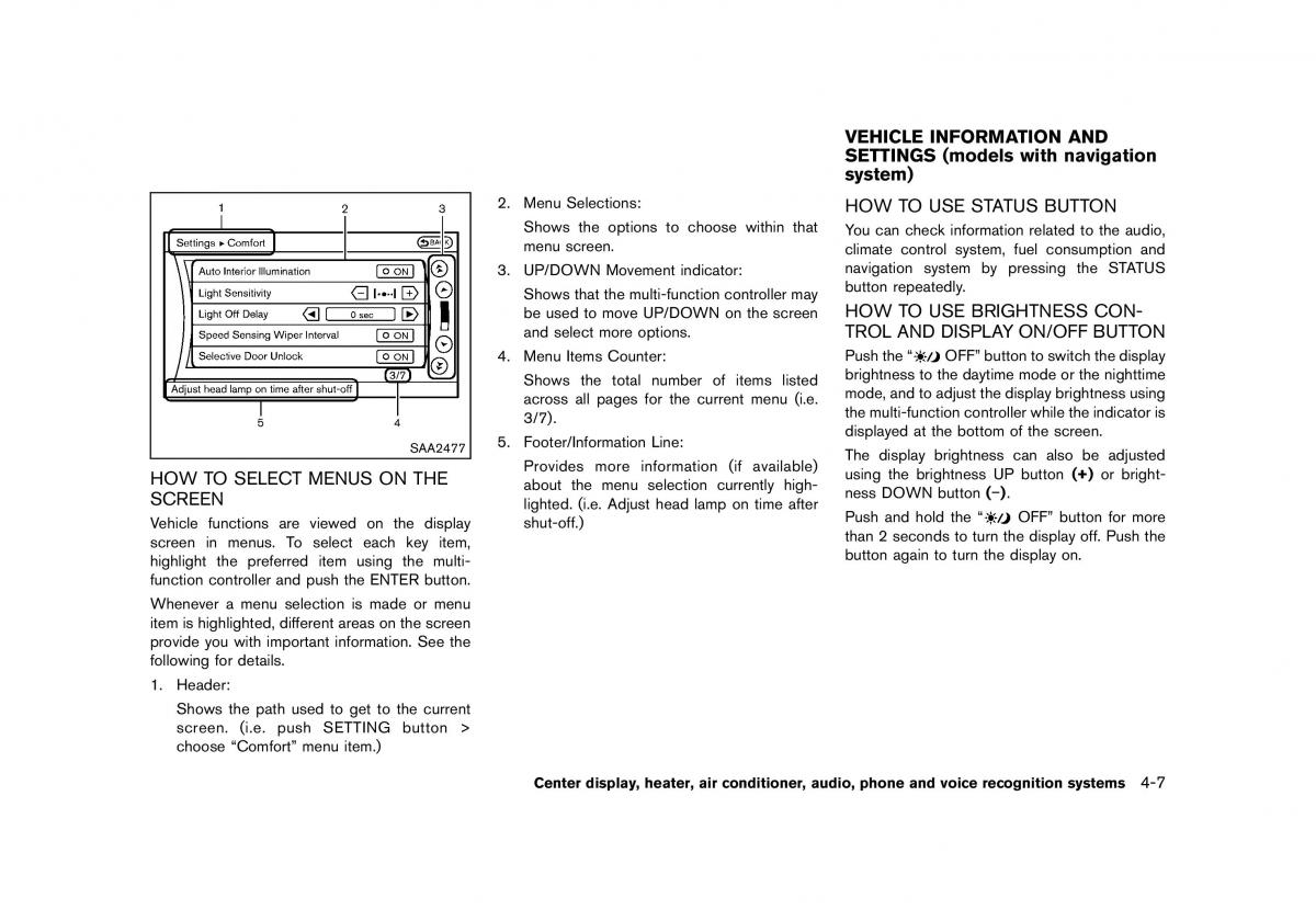 Nissan 370Z owners manual / page 169