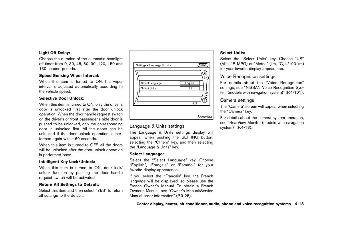 Nissan 370Z owners manual / page 177