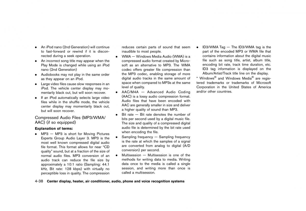 Nissan 370Z owners manual / page 200