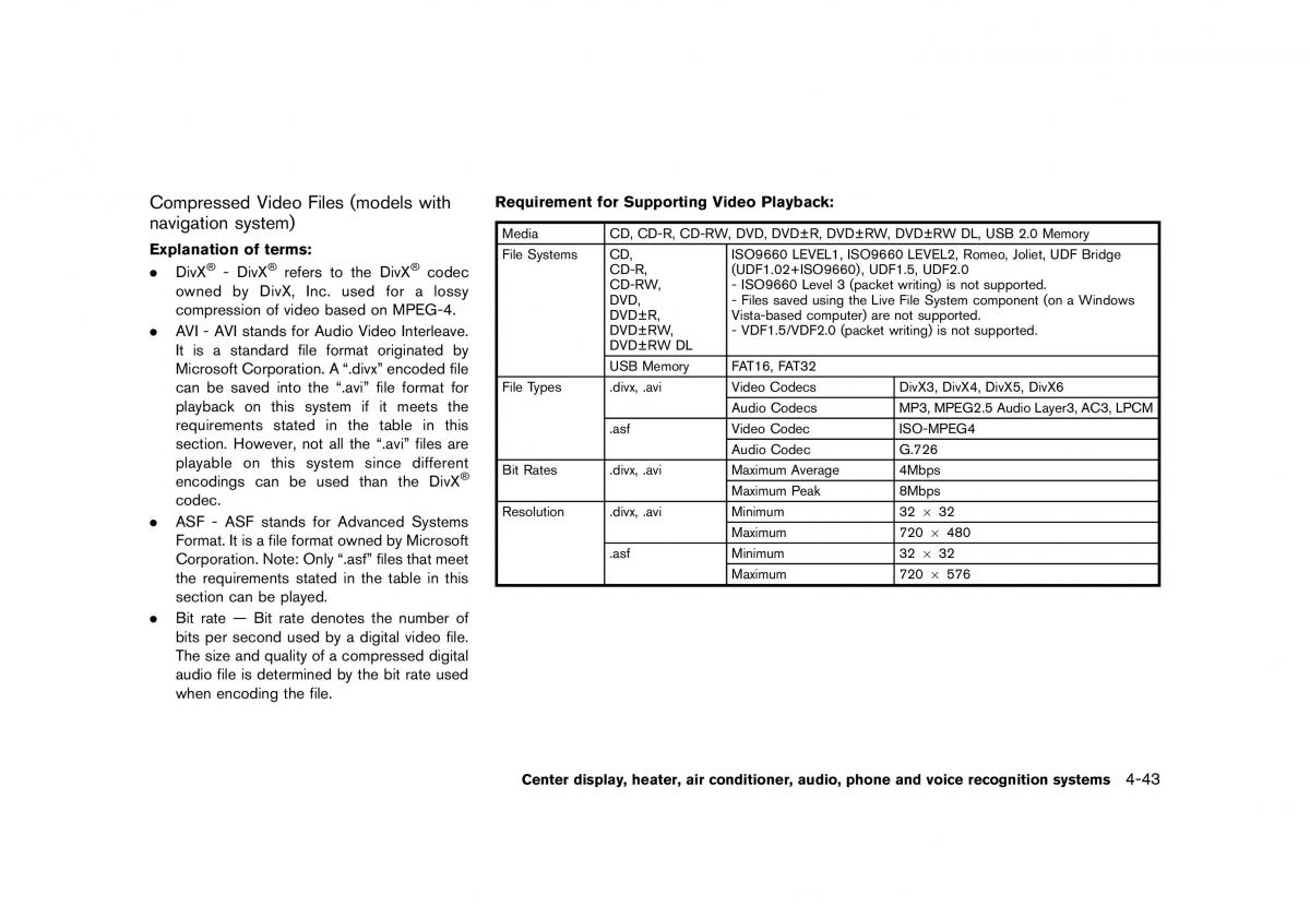 Nissan 370Z owners manual / page 205