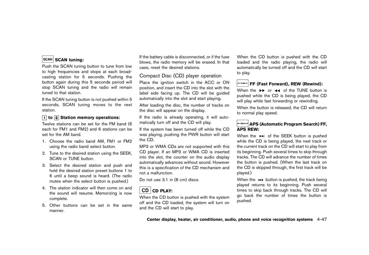 Nissan 370Z owners manual / page 209