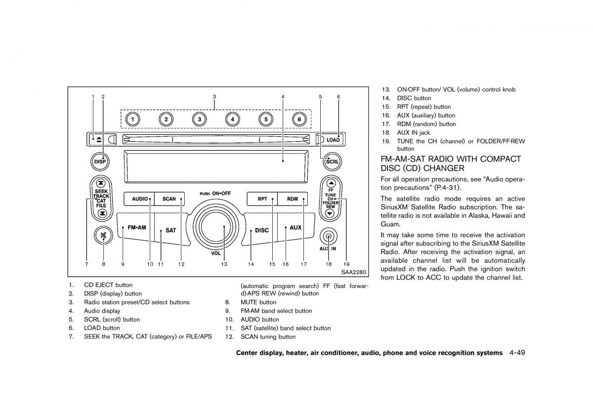 Nissan 370Z owners manual / page 211