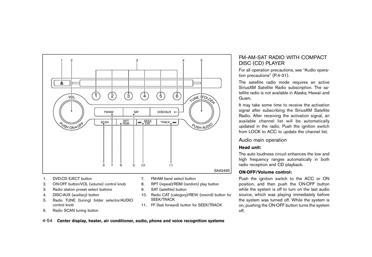 Nissan 370Z owners manual / page 216