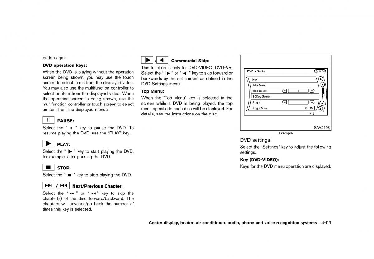 Nissan 370Z owners manual / page 221