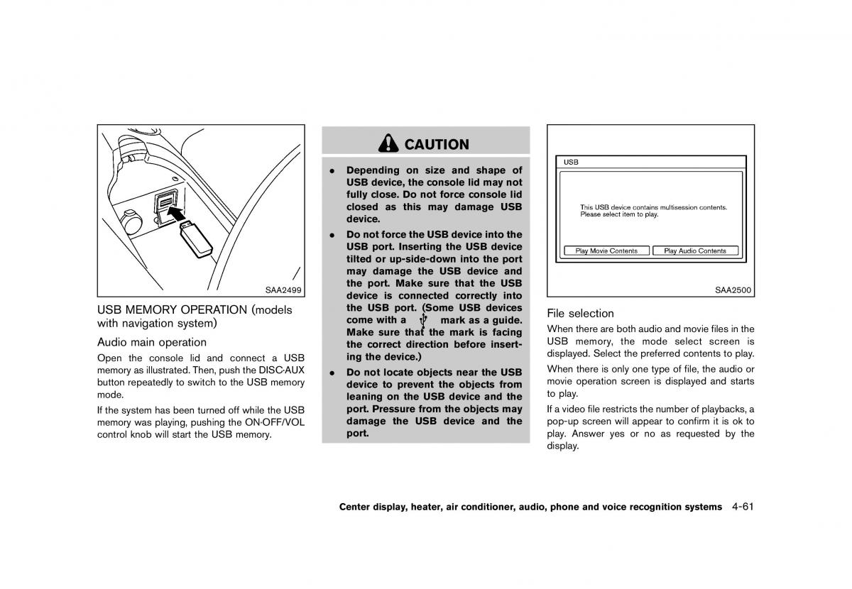 Nissan 370Z owners manual / page 223