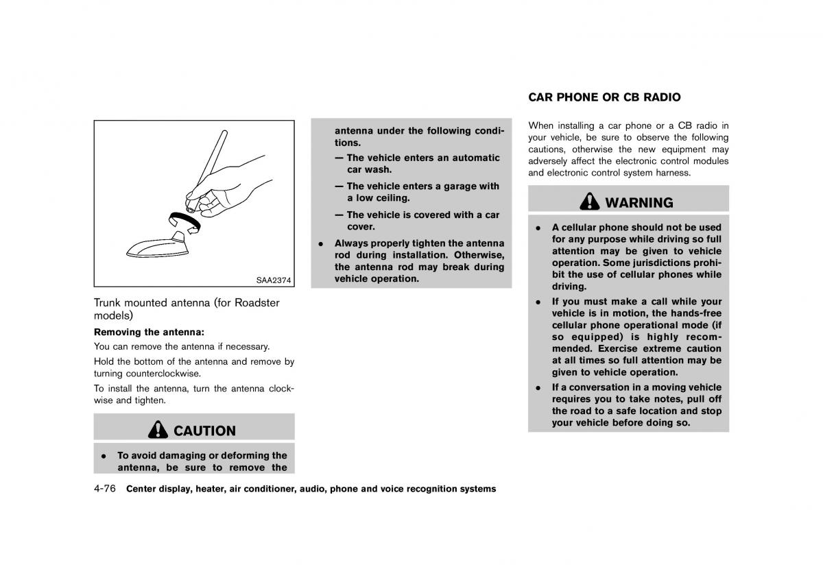 Nissan 370Z owners manual / page 238