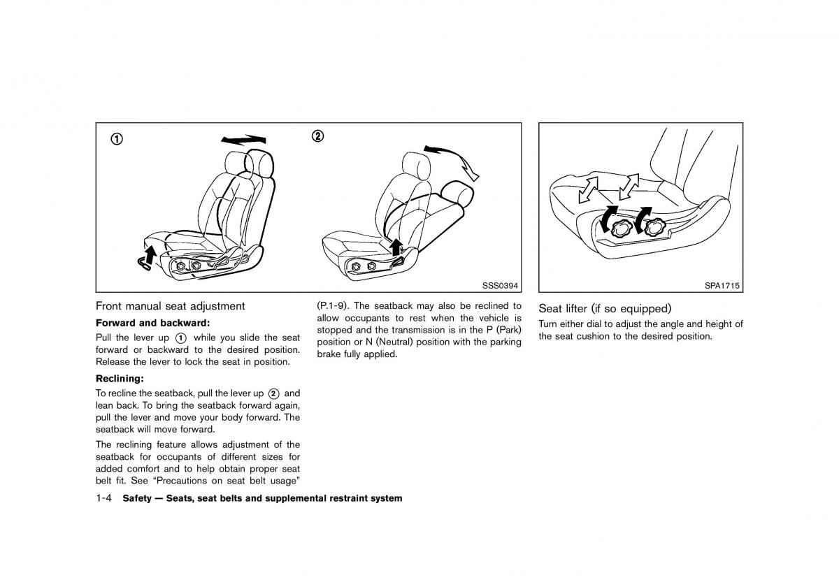 Nissan 370Z owners manual / page 26