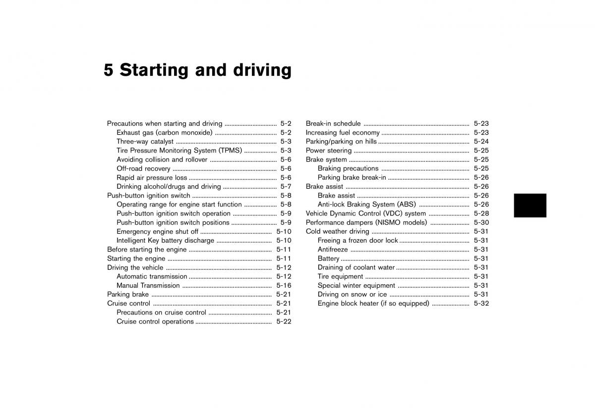 Nissan 370Z owners manual / page 289