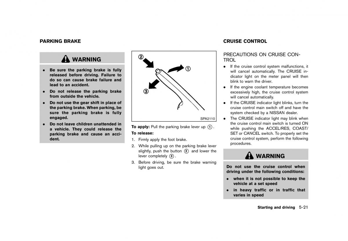 Nissan 370Z owners manual / page 309