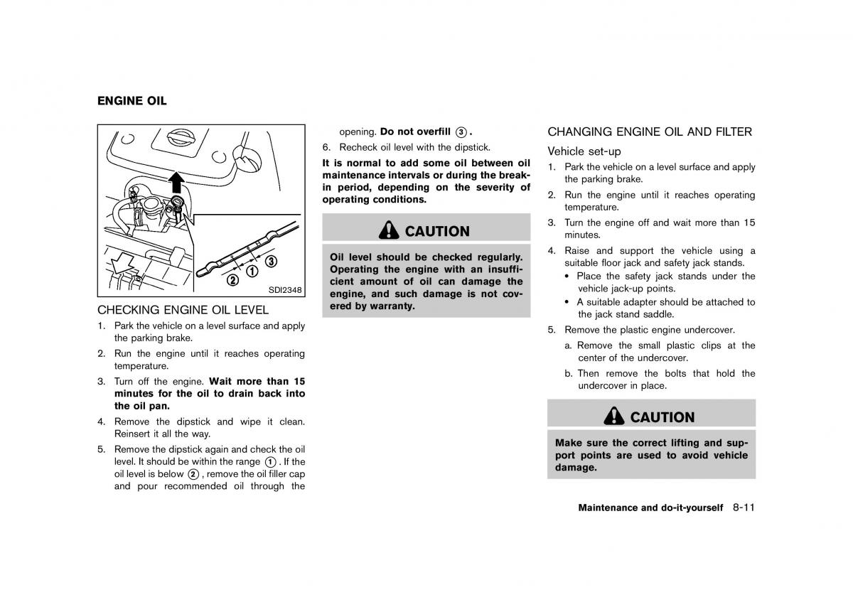 Nissan 370Z owners manual / page 361