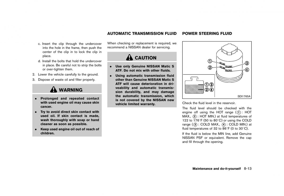 Nissan 370Z owners manual / page 363