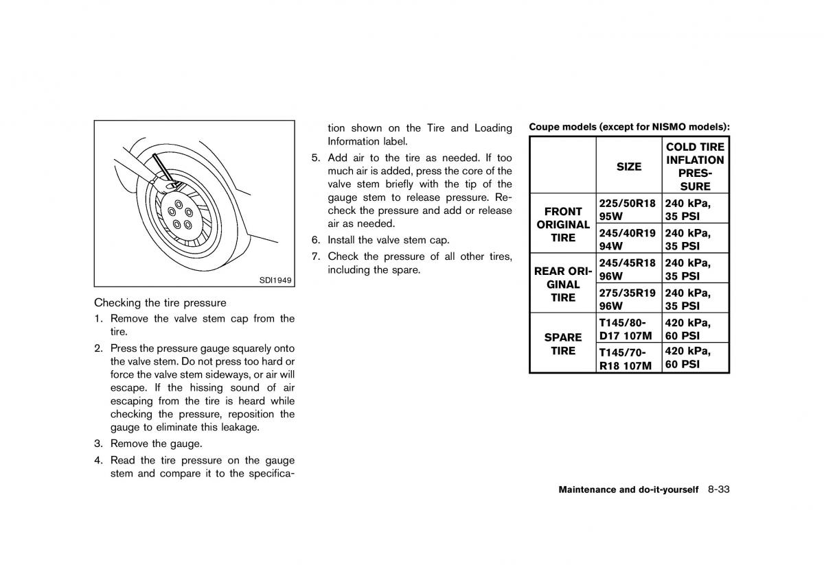 Nissan 370Z owners manual / page 383