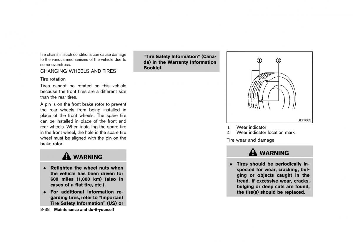 Nissan 370Z owners manual / page 388