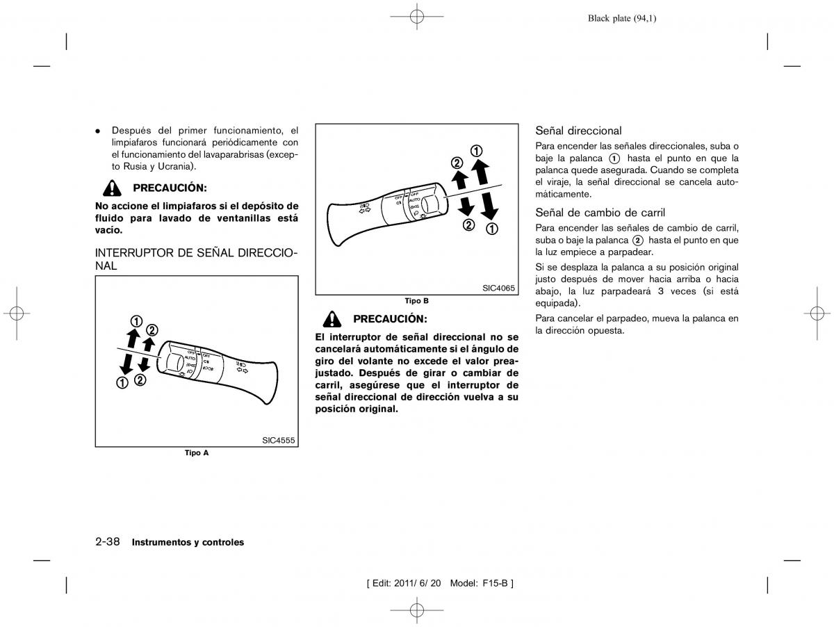 Nissan Juke manual del propietario / page 96