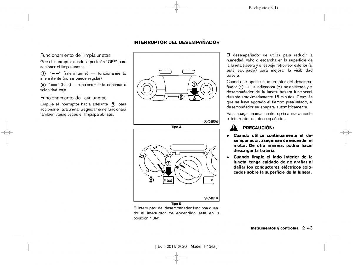 Nissan Juke manual del propietario / page 101