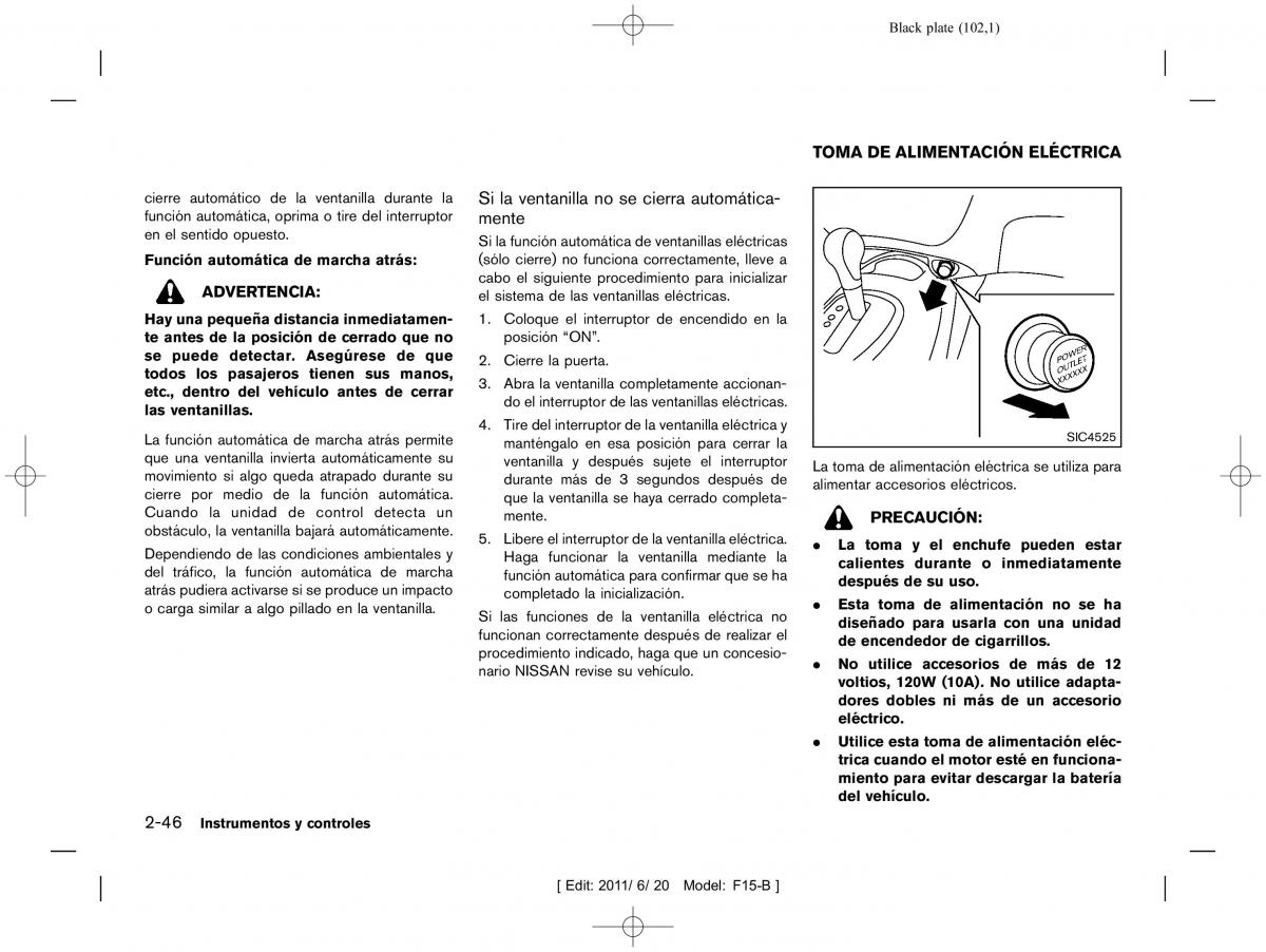 Nissan Juke manual del propietario / page 104