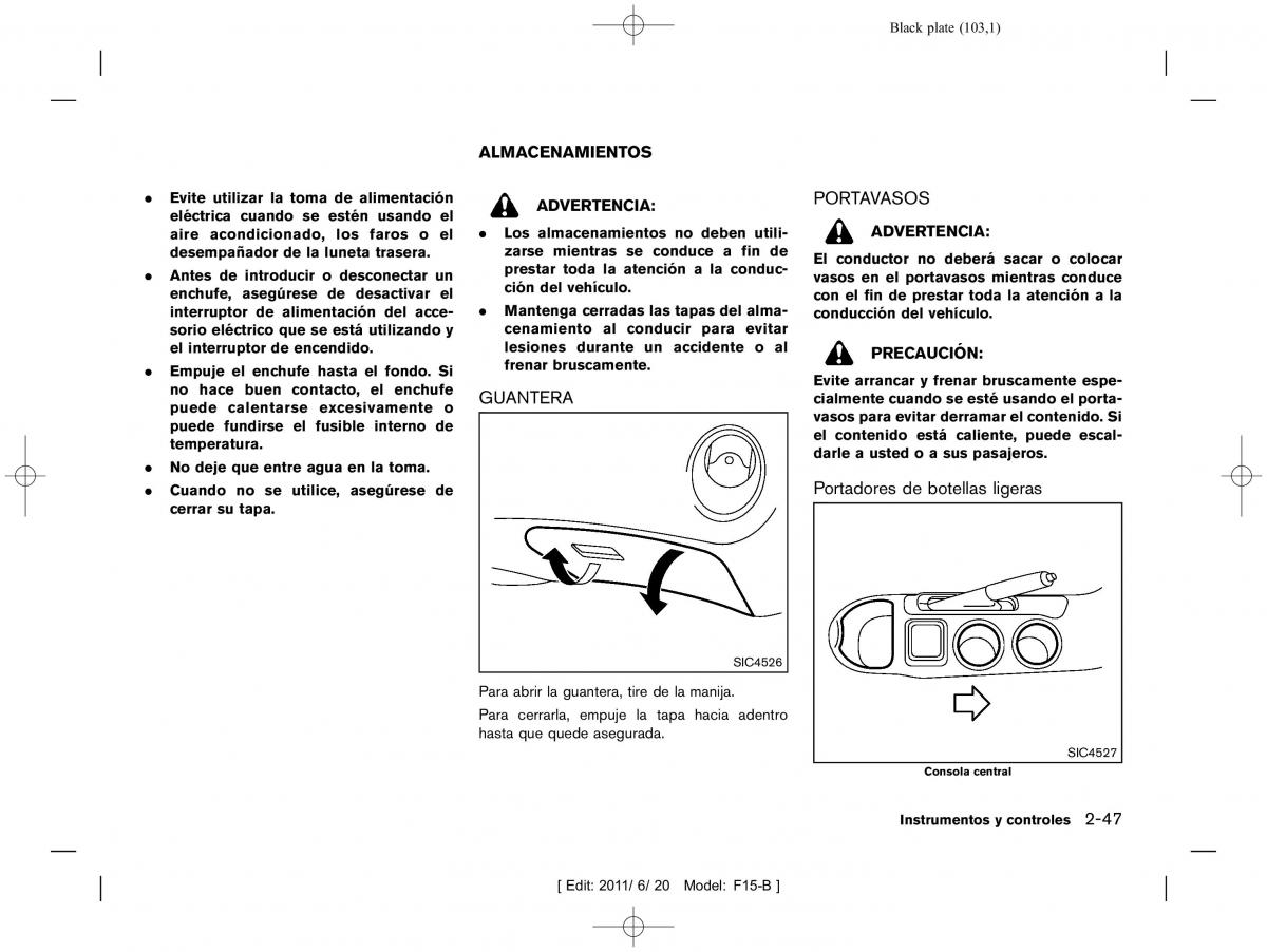 Nissan Juke manual del propietario / page 105