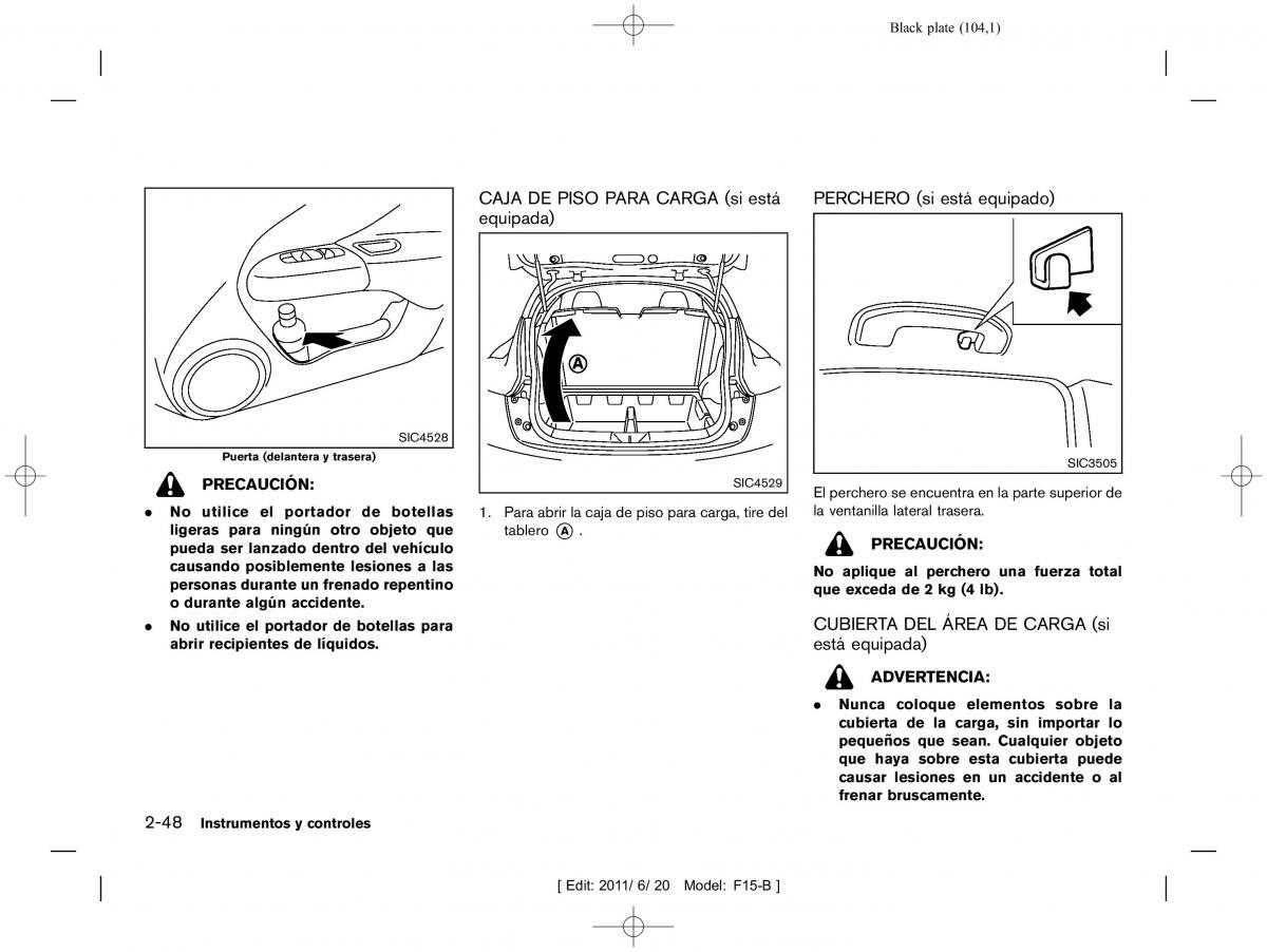 Nissan Juke manual del propietario / page 106