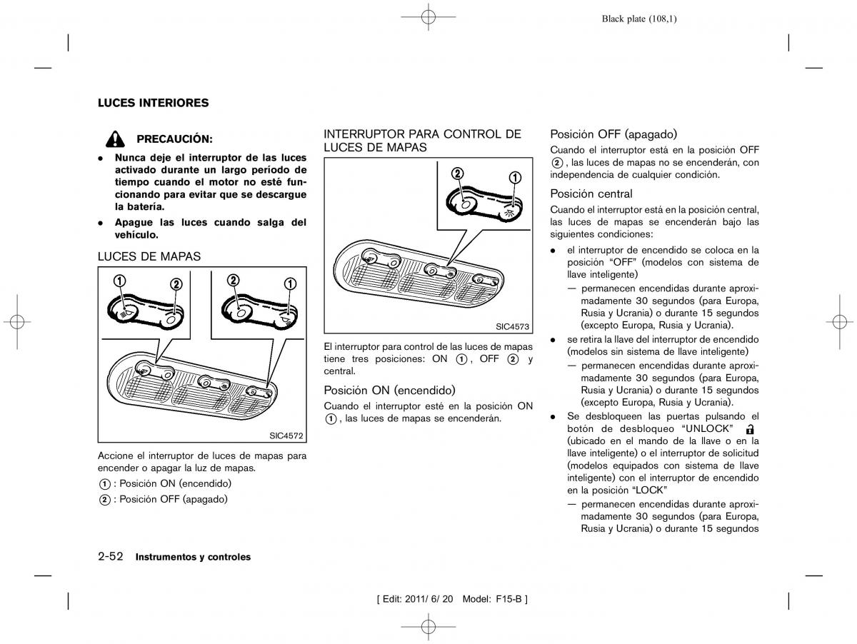 Nissan Juke manual del propietario / page 110