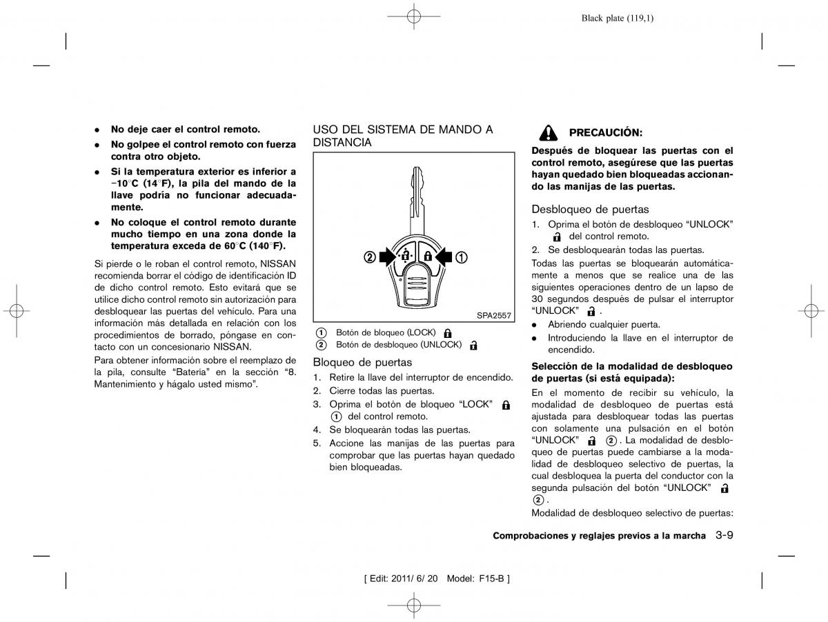 Nissan Juke manual del propietario / page 121