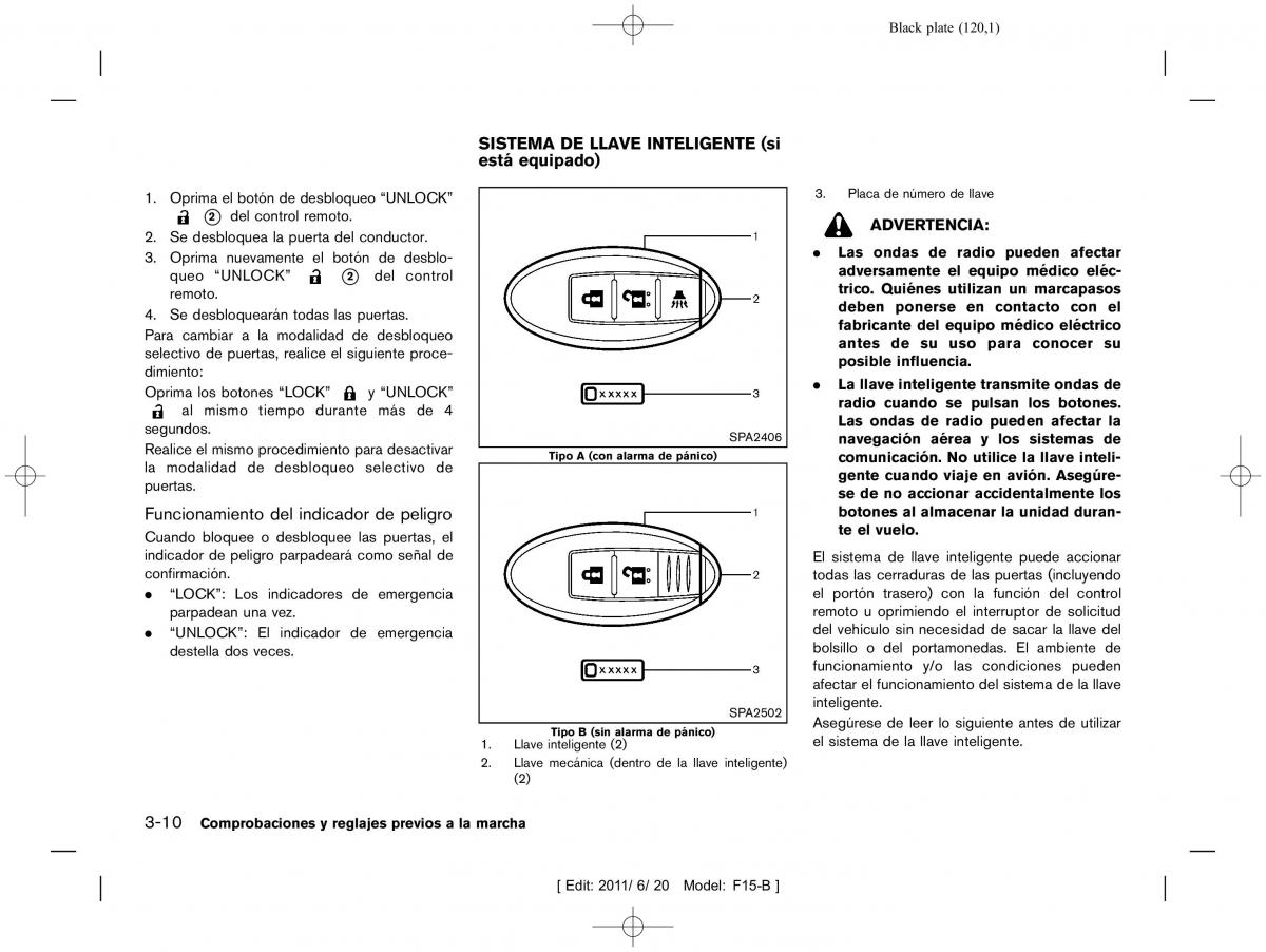 Nissan Juke manual del propietario / page 122