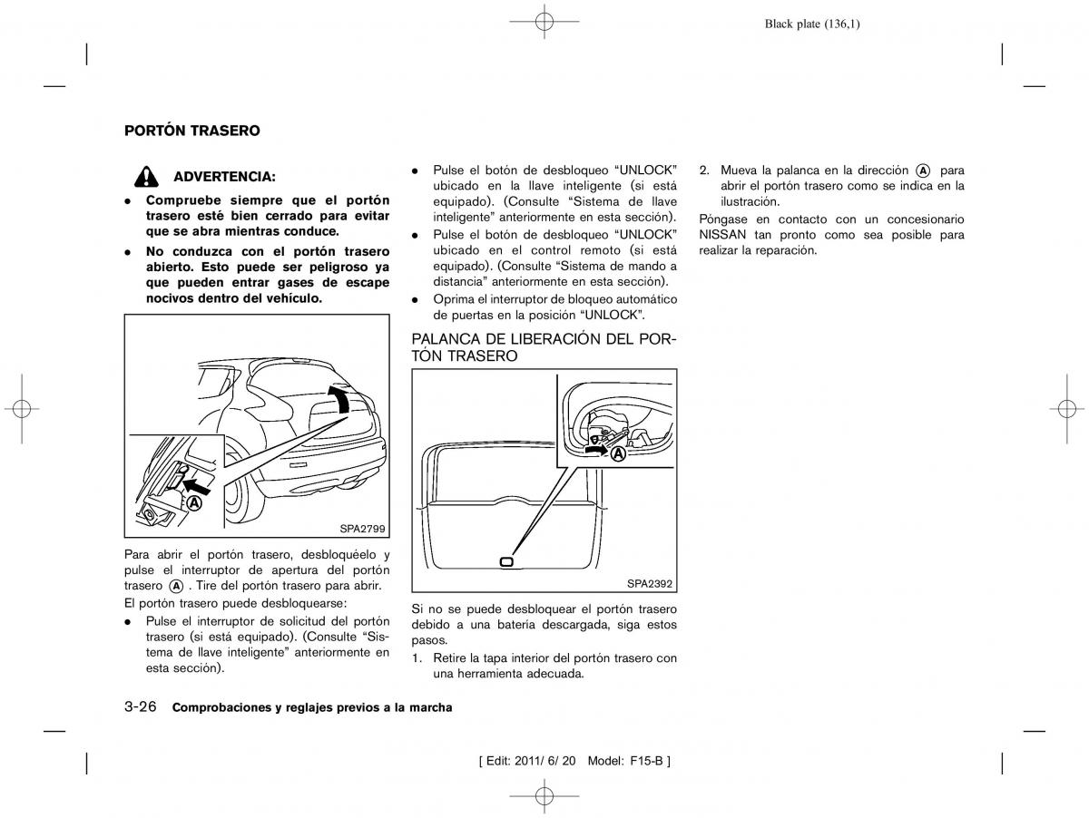 Nissan Juke manual del propietario / page 138