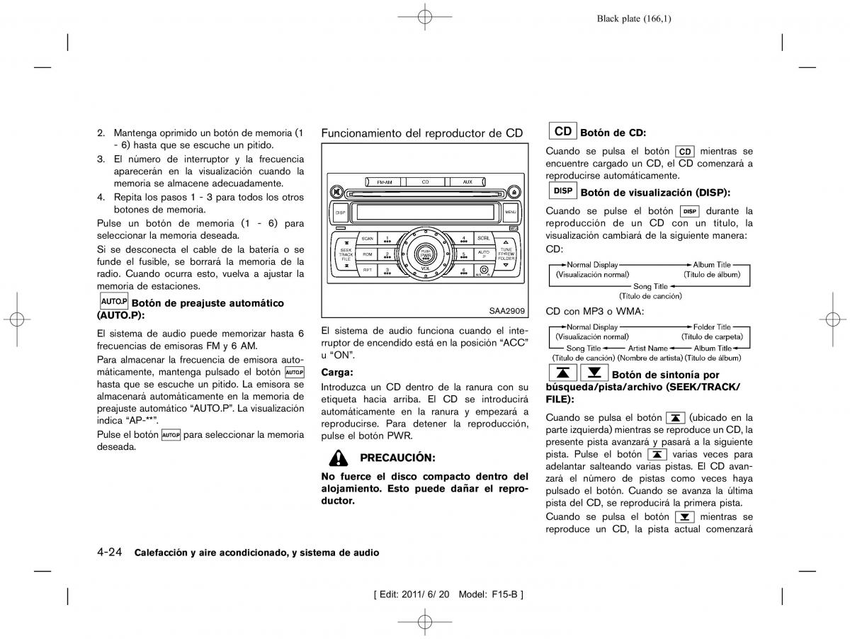 Nissan Juke manual del propietario / page 168