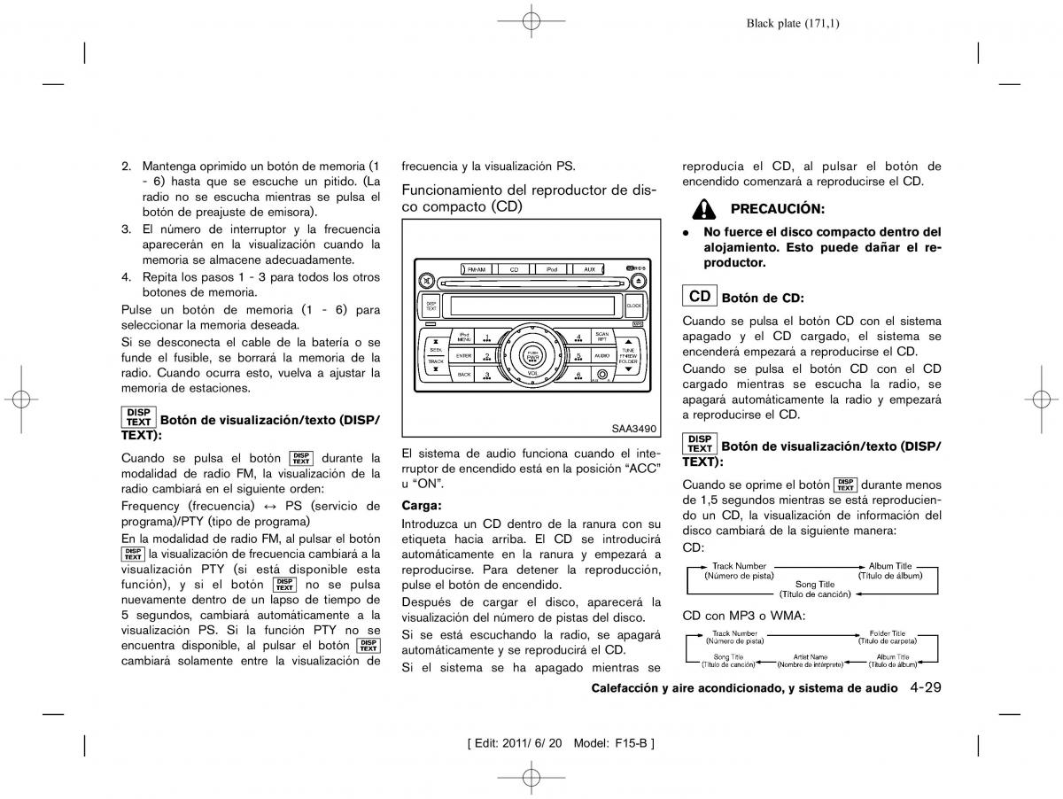 Nissan Juke manual del propietario / page 173