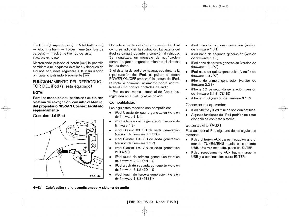 Nissan Juke manual del propietario / page 186